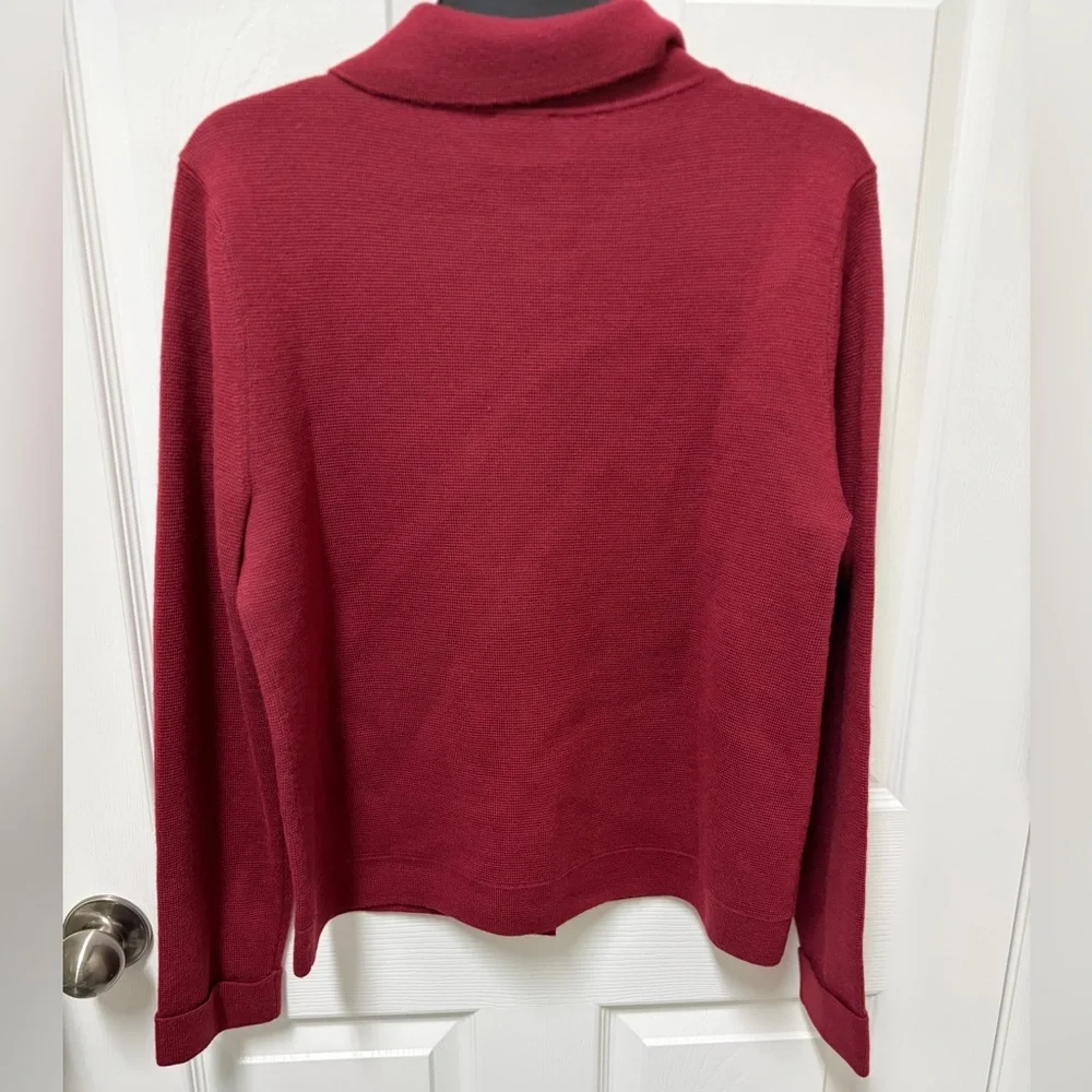 Talbots Red Utility Sweater Jacket - Picture 4 of 5